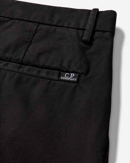 C.P. Company Cotton Gabardine Boxy Pleats Pants BLACK Pants Chinos 21CMPA252A-110458G 999
