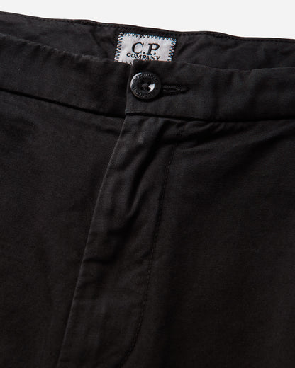 C.P. Company Cotton Gabardine Boxy Pleats Pants BLACK Pants Chinos 21CMPA252A-110458G 999