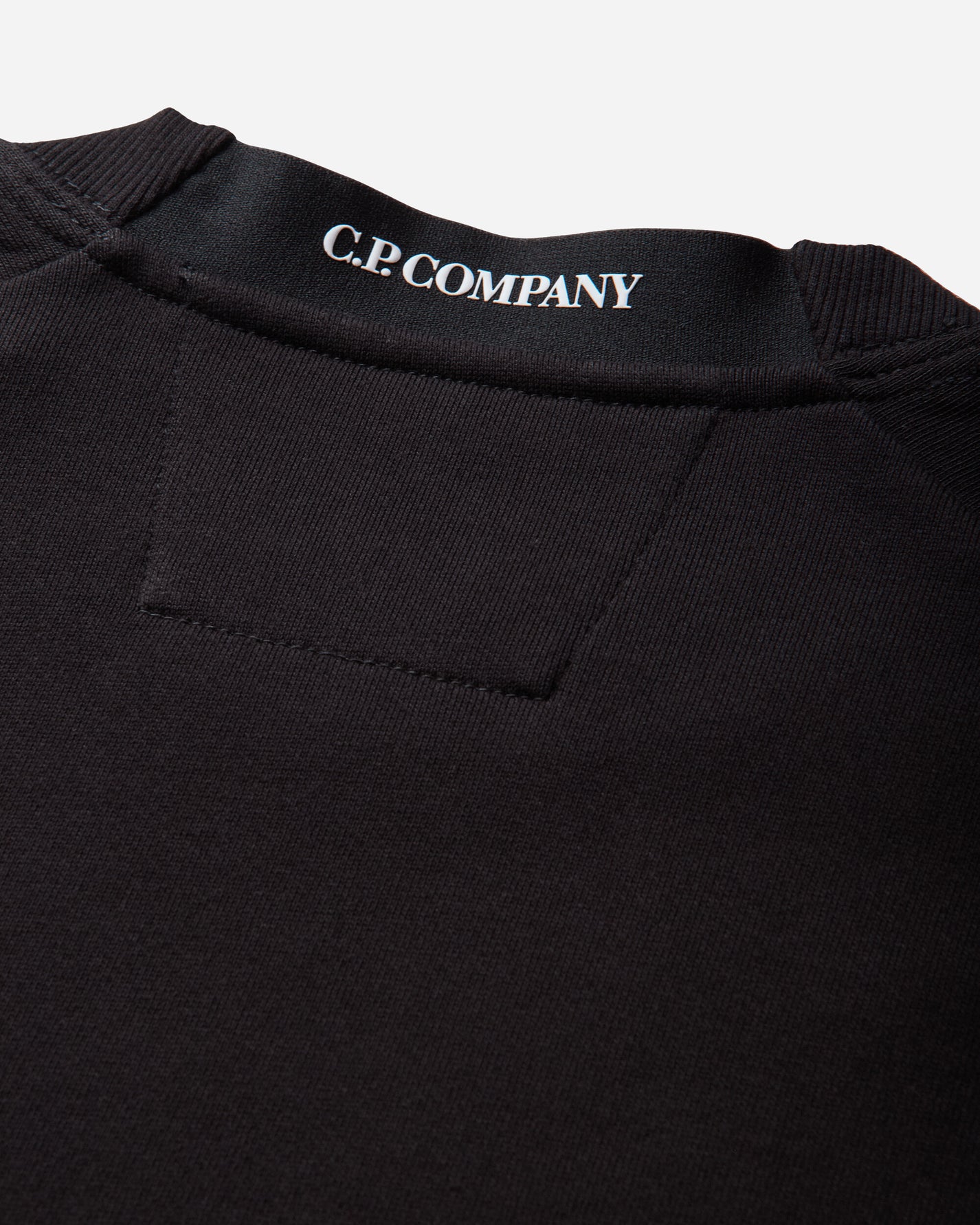 C.P. Company Diagonal Raised Fleece Crewneck Lens Sweatshirt BLACK Sweatshirts Crewneck RCCMSS713A-005086W 999