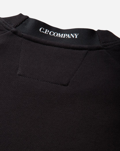 C.P. Company Diagonal Raised Fleece Crewneck Lens Sweatshirt BLACK Sweatshirts Crewneck RCCMSS713A-005086W 999