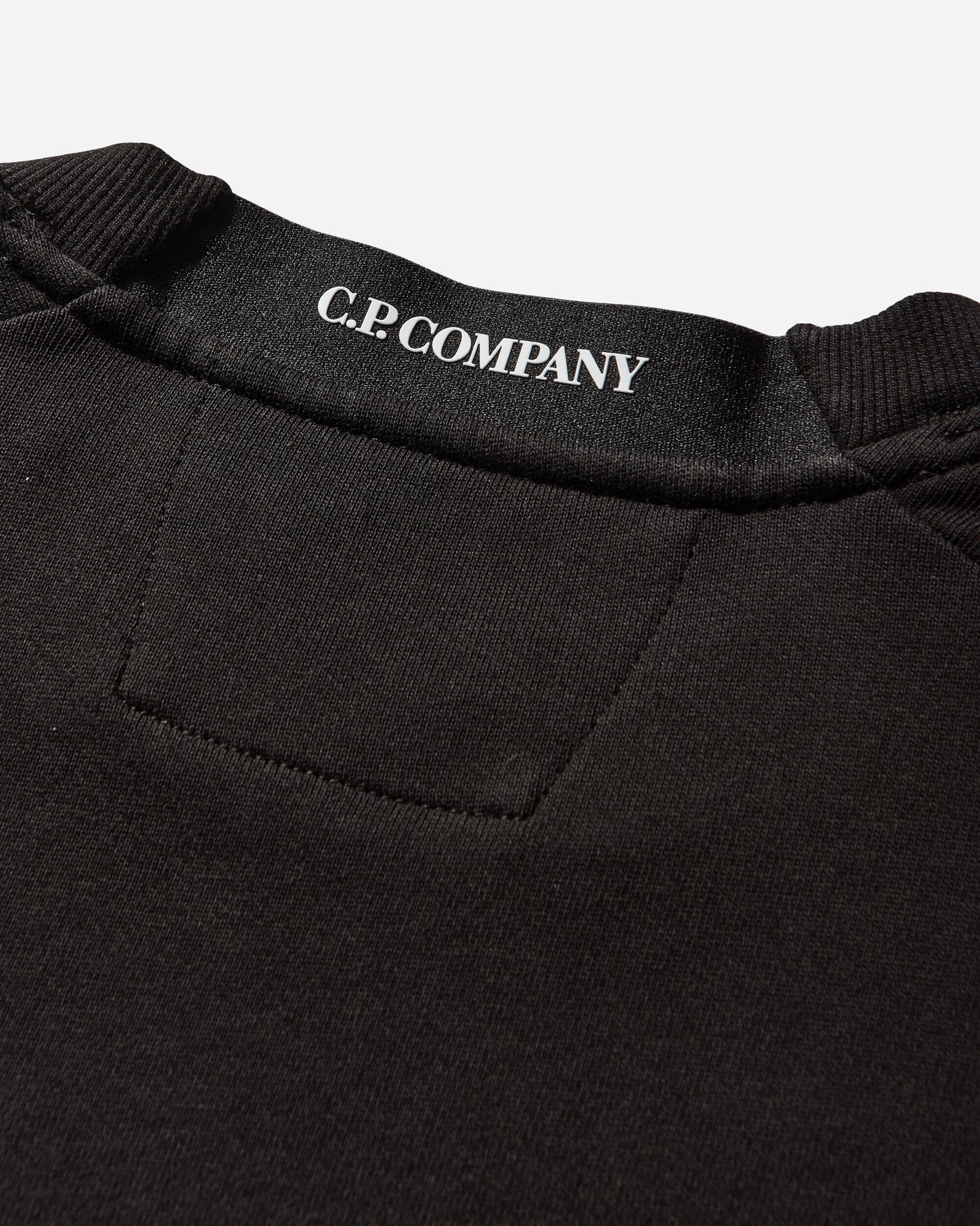 C.P. Company Diagonal Raised Fleece Crewneck Lens Sweatshirt BLACK Sweatshirts Crewneck RCCMSS713A-005086W 999