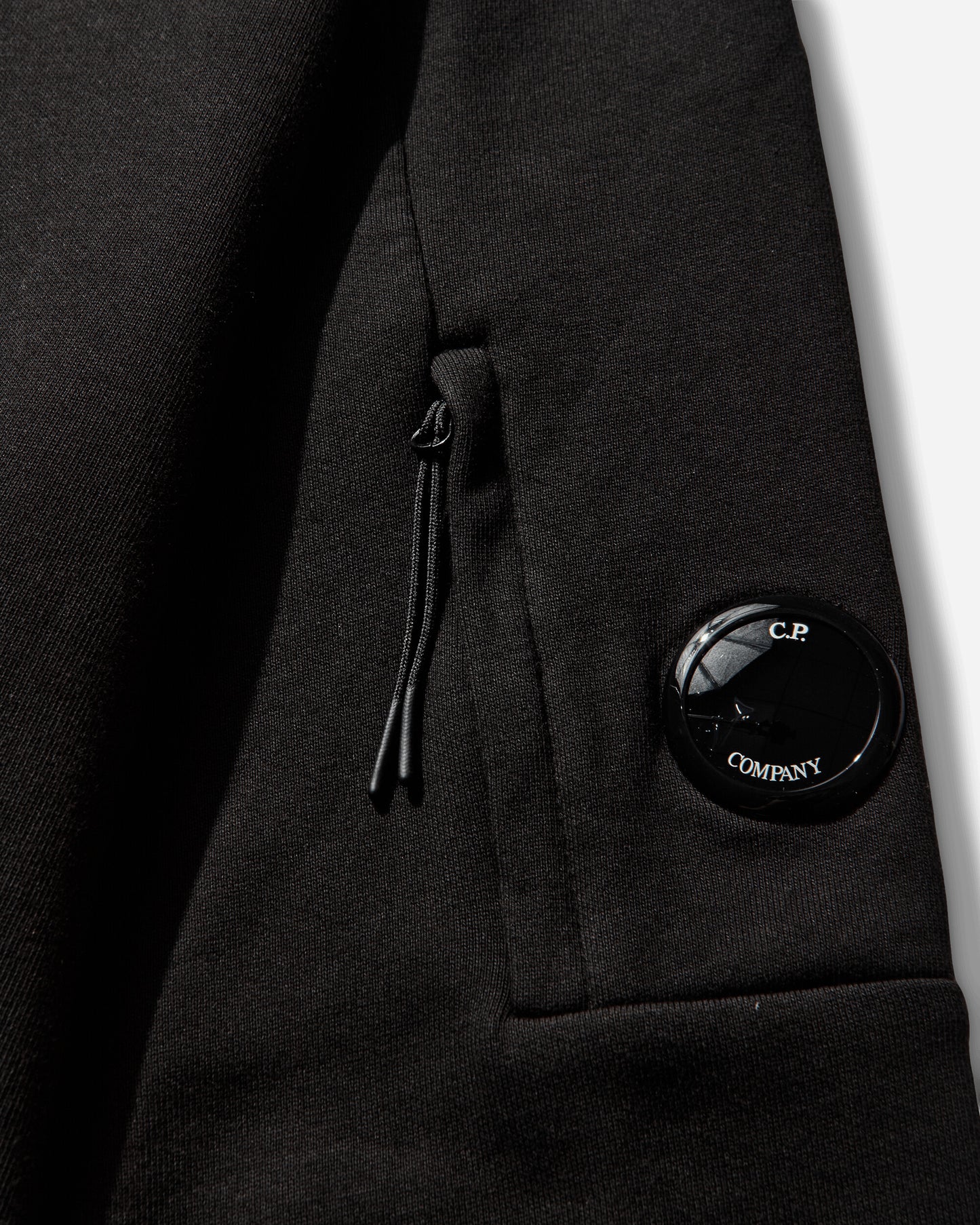 C.P. Company Diagonal Raised Fleece Crewneck Lens Sweatshirt BLACK Sweatshirts Crewneck RCCMSS713A-005086W 999