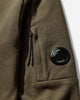 C.P. Company Diagonal Raised Fleece Crewneck Lens Sweatshirt Ivy Green Sweatshirts Crewneck RCCMSS713A-005086W 683
