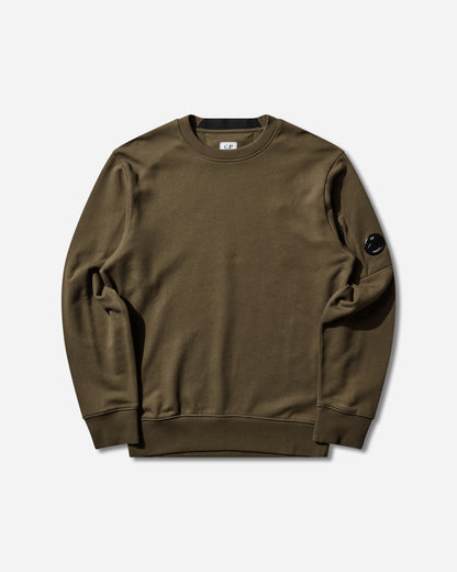 C.P. Company Diagonal Raised Fleece Crewneck Lens Sweatshirt Ivy Green Sweatshirts Crewneck RCCMSS713A-005086W 683