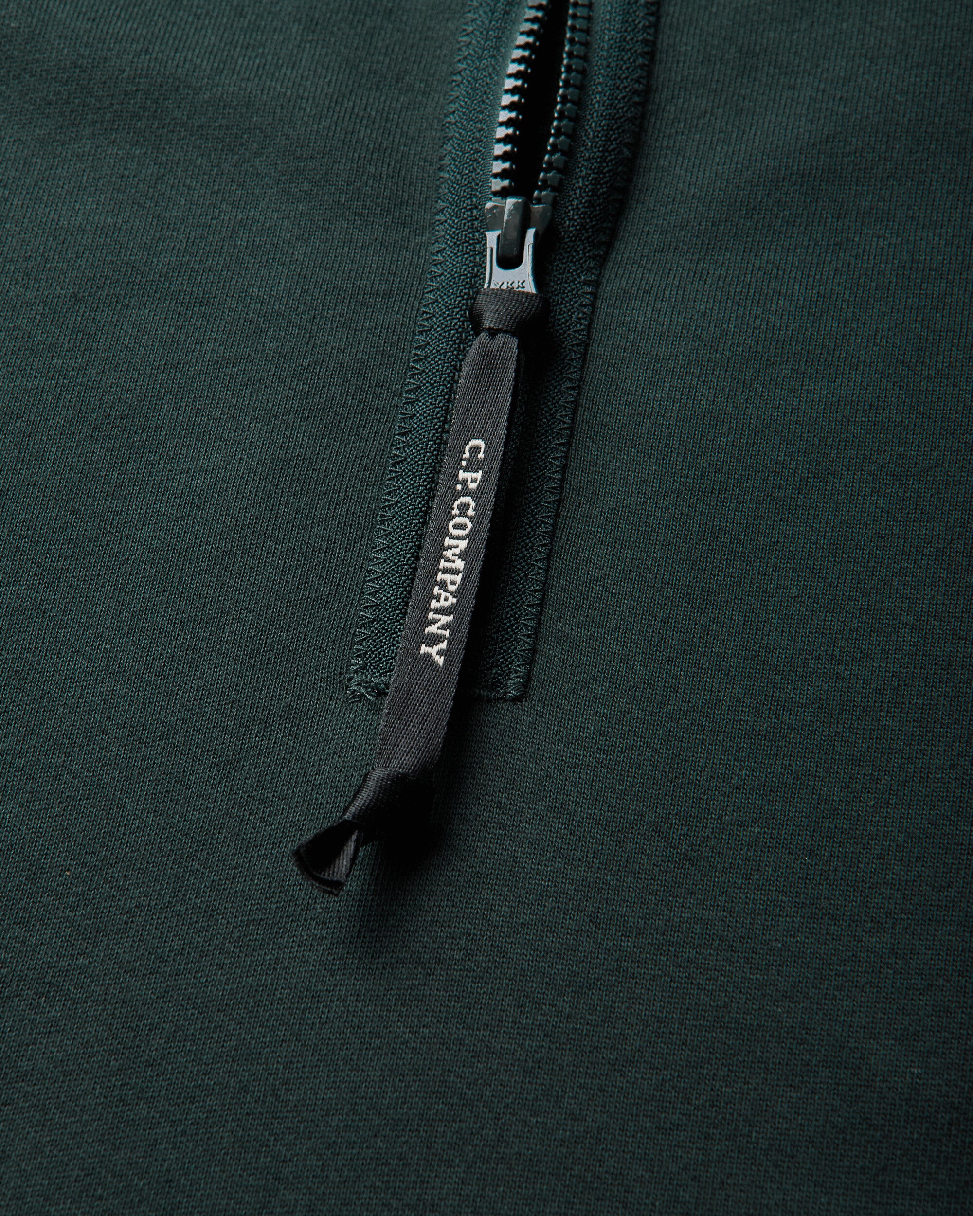 C.P. Company Diagonal Raised Fleece Half Zip Lens Sweatshirt PONDEROSA PINE Sweatshirts Crewneck 21CMSS033A-005086W 697