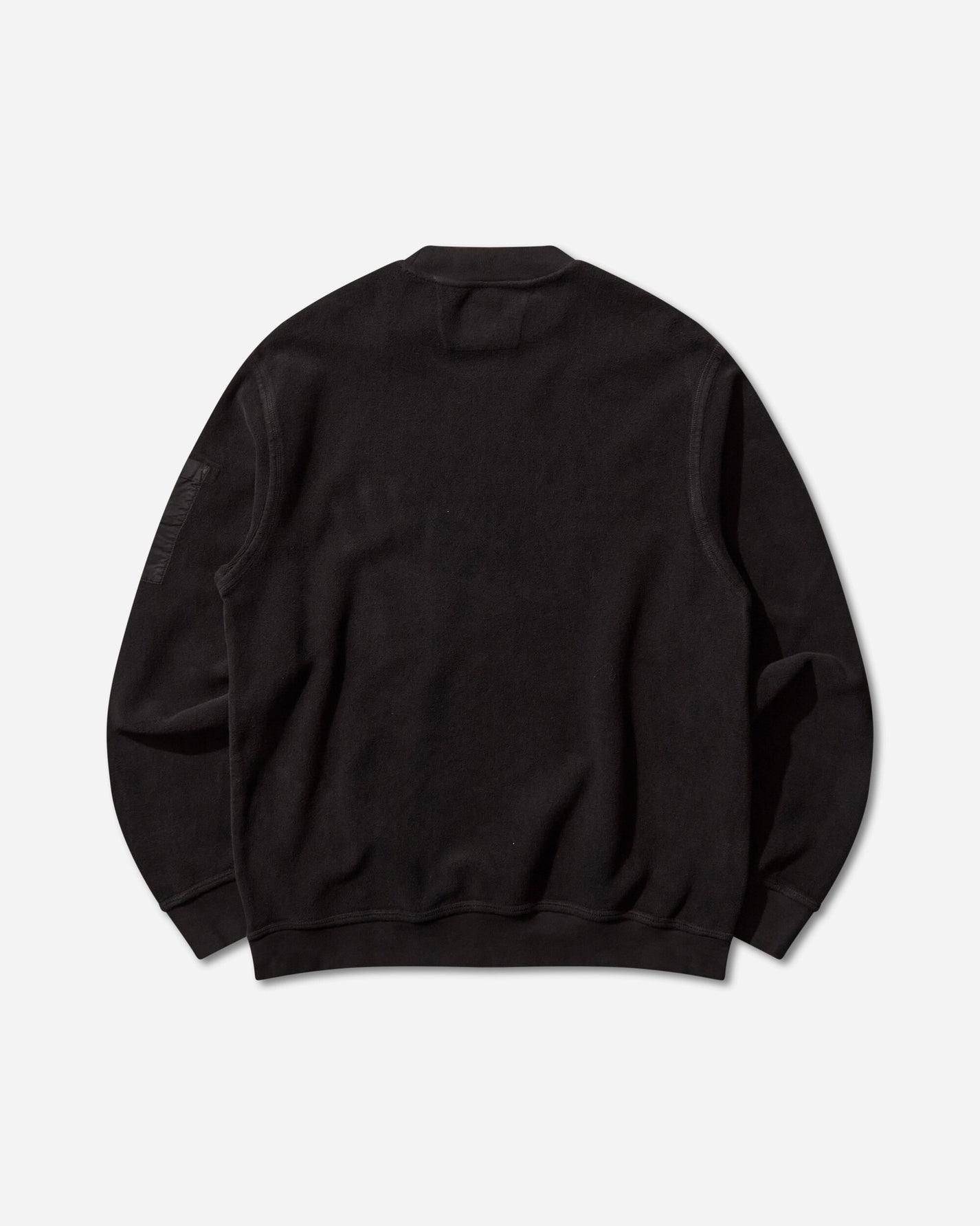 C.P. Company Sweatshirts Crew Neck In Brushed Emerized Diagonal Fleece Black Sweatshirts Crewneck 19CMSS249A-006614G 999