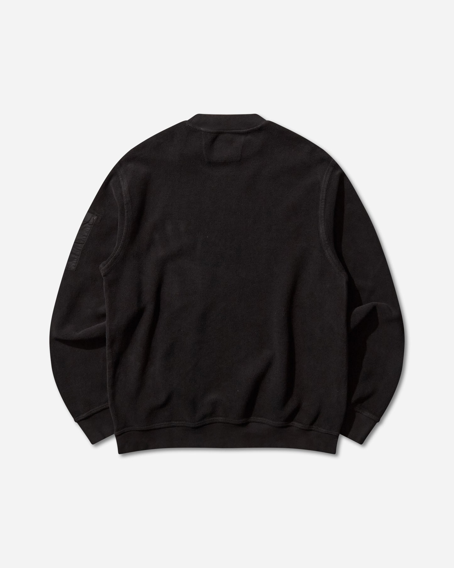 C.P. Company Sweatshirts Crew Neck In Brushed Emerized Diagonal Fleece Black Sweatshirts Crewneck 19CMSS249A-006614G 999