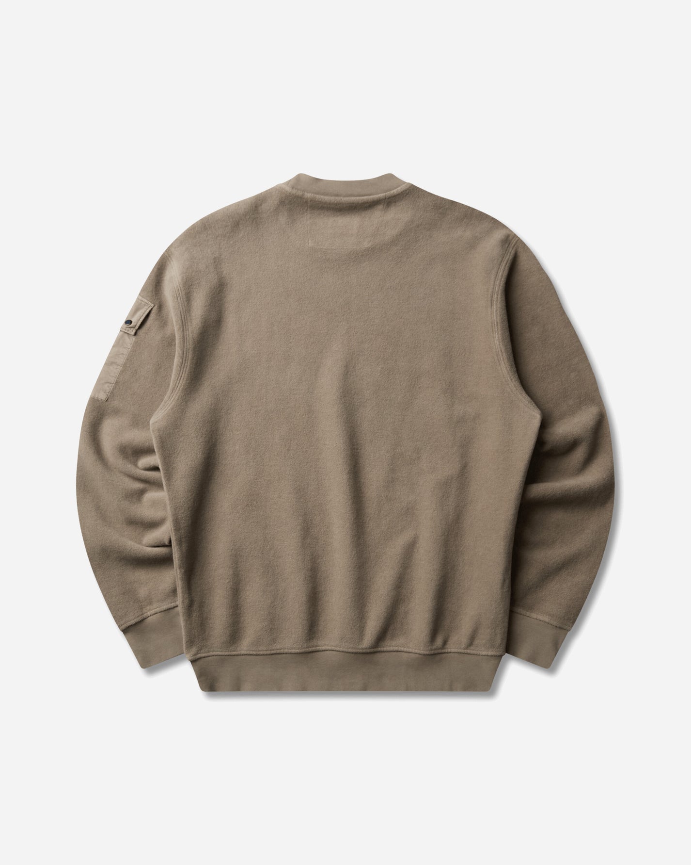 C.P. Company Sweatshirts Crew Neck In Brushed Emerized Diagonal Fleece Fallen Rock Sweatshirts Crewneck 21CMSS192A-006614G 356