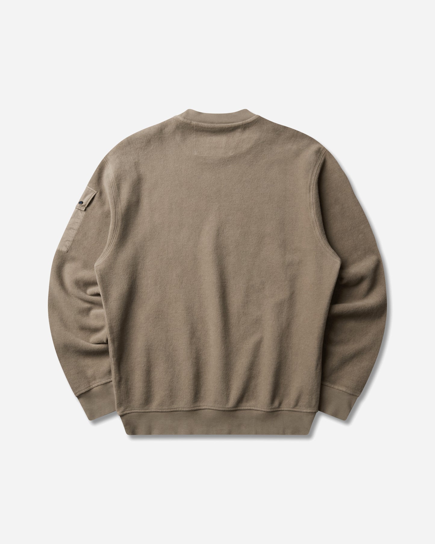C.P. Company Sweatshirts Crew Neck In Brushed Emerized Diagonal Fleece Fallen Rock Sweatshirts Crewneck 21CMSS192A-006614G 356