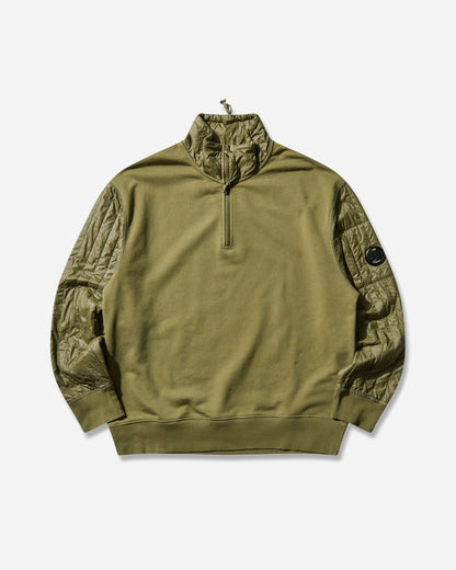 C.P. Company Sweatshirts Polo Collar In Diagonal Raised Fleece Pfd Capers Sweatshirts Crewneck 19CMSS052A-005835M 652