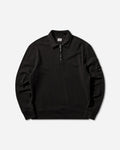 C.P. Company Sweatshirts Polo Collar In Malfile' Fleece Black Sweatshirts Crewneck 20CMSS208A-110337O 999