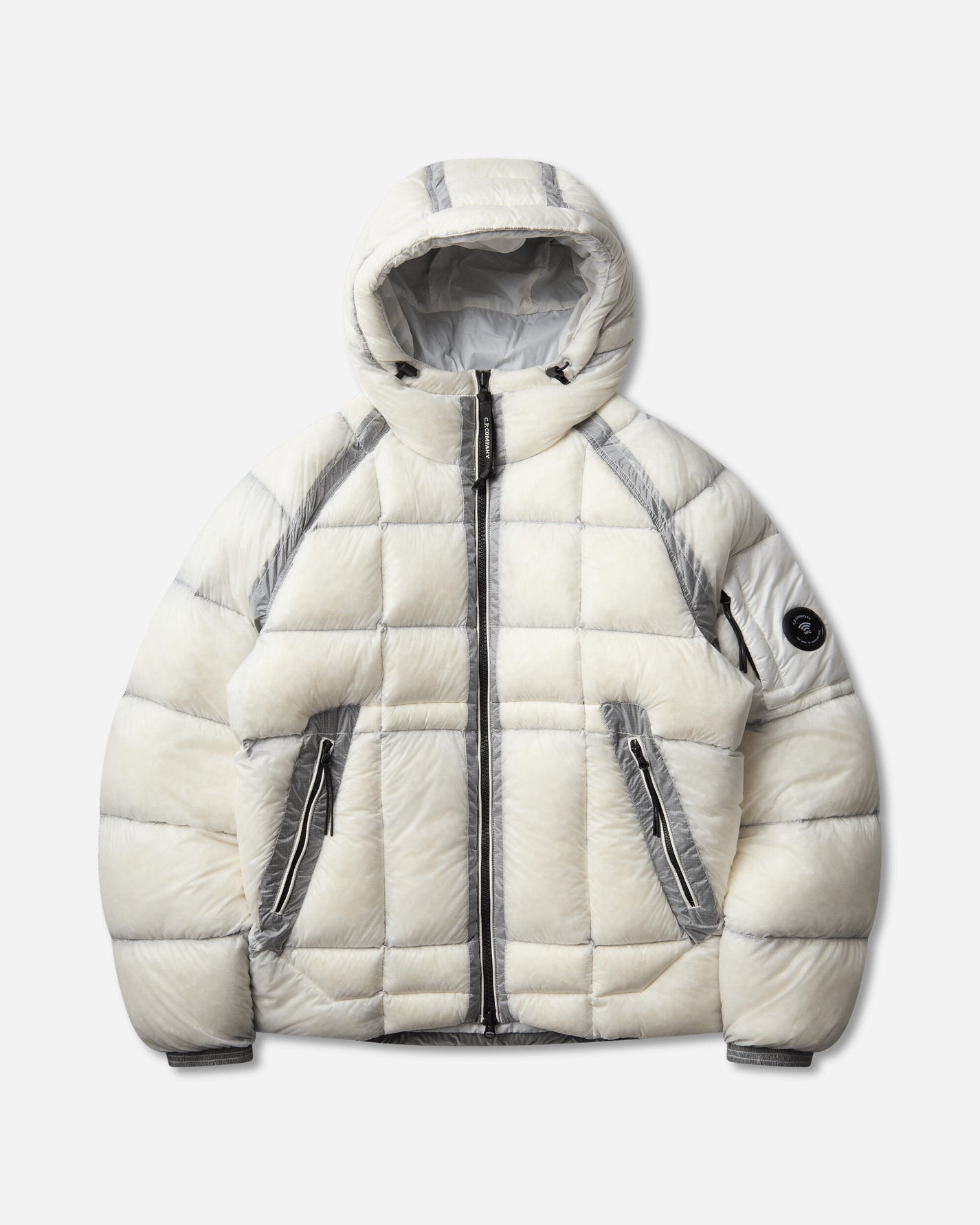C.P. Company D.D. Shell Hooded Down Jacket GAUZE WHITE Coats and Jackets Down Jackets RFCMOW702A-110416A 103