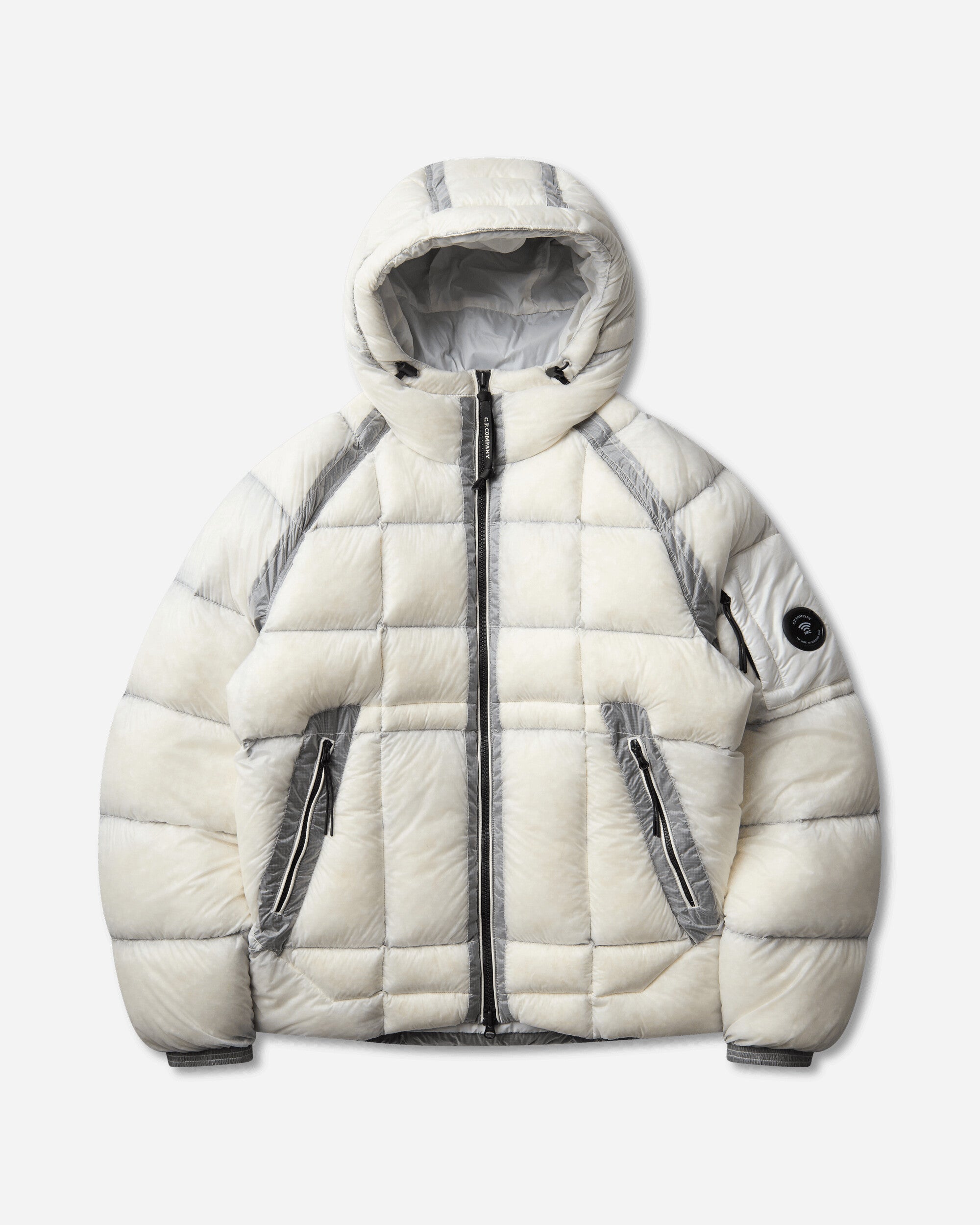 C.P. Company D.D. Shell Hooded Down Jacket GAUZE WHITE Coats and Jackets Down Jackets RFCMOW702A-110416A 103