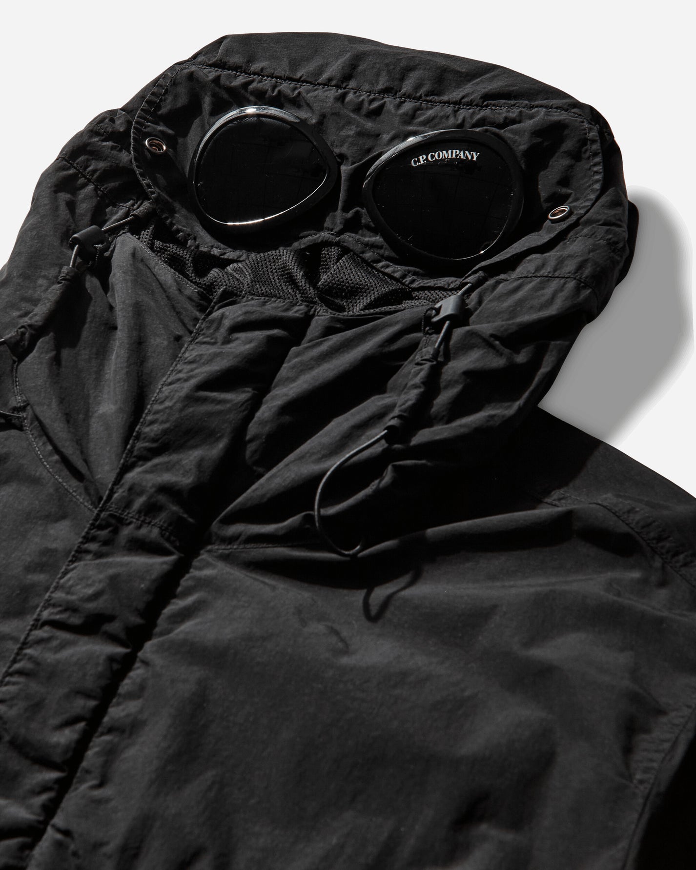 C.P. Company Flatt Nylon Goggle Jacket Black Coats and Jackets Jackets 20CMOW013A-005991G 999