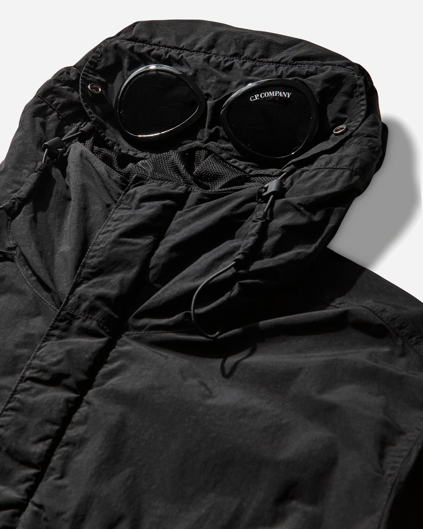 C.P. Company Flatt Nylon Goggle Jacket Black Coats and Jackets Jackets 20CMOW013A-005991G 999