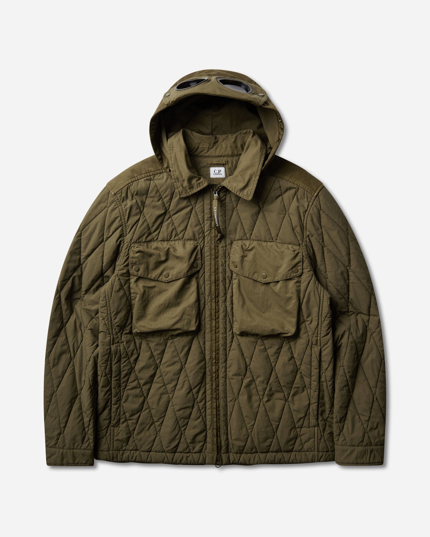 C.P. Company Gd Liner Mixed Goggle Jacket IVY GREEN Coats and Jackets Jackets 21CMOW104A-110745G 683