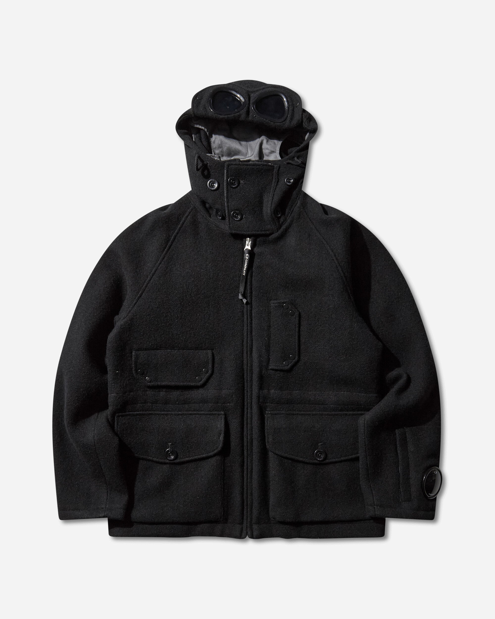C.P. Company Medium Jacket In Duffel Black Coats and Jackets Jackets 19CMOW148A-006168A 999