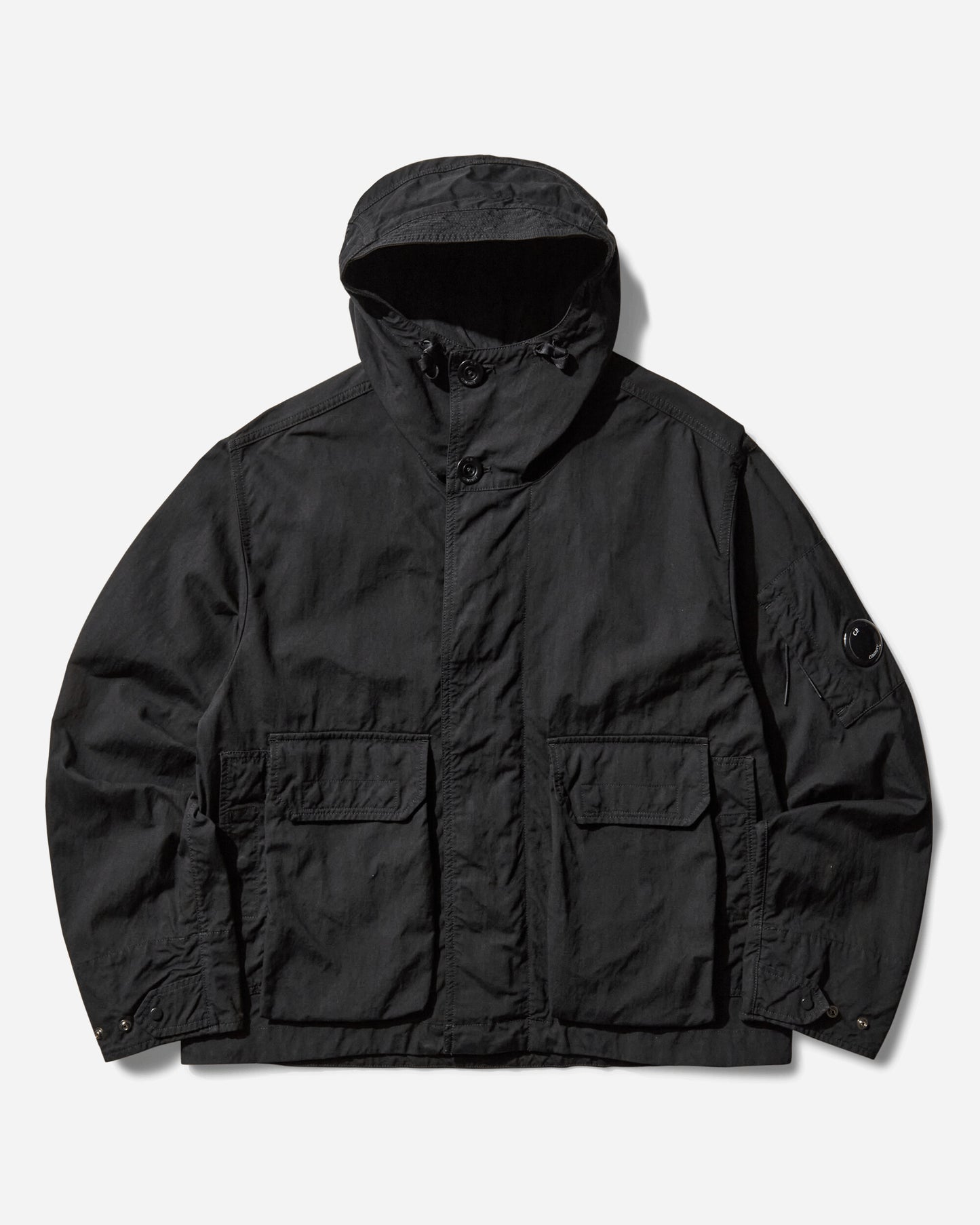 C.P. Company Outerwear Medium Jacket In Twill Black Coats and Jackets Jackets 19CMOW069A-110305G 999