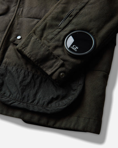 C.P. Company Outerwear Medium Jacket In Wool-Ht Ivy Green Coats and Jackets Jackets 21CMOW258A-110765G 683