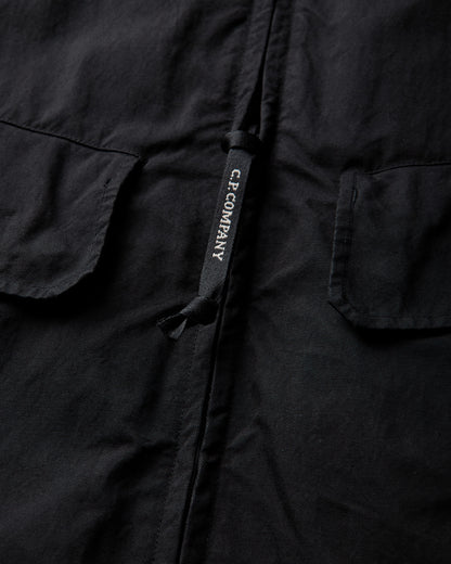 C.P. Company Twill Mixed Explorer Jacket BLACK Coats and Jackets Jackets 21CMOW078A-110305G 999