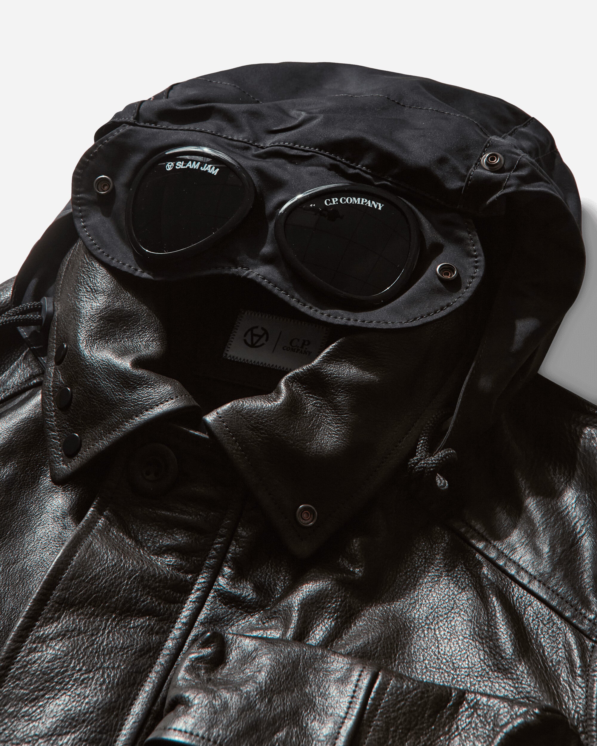 C.P. Company CP Company x Slam Jam Leather Miller Jacket Black Coats and Jackets Leather Jackets 19CSOW700S 001