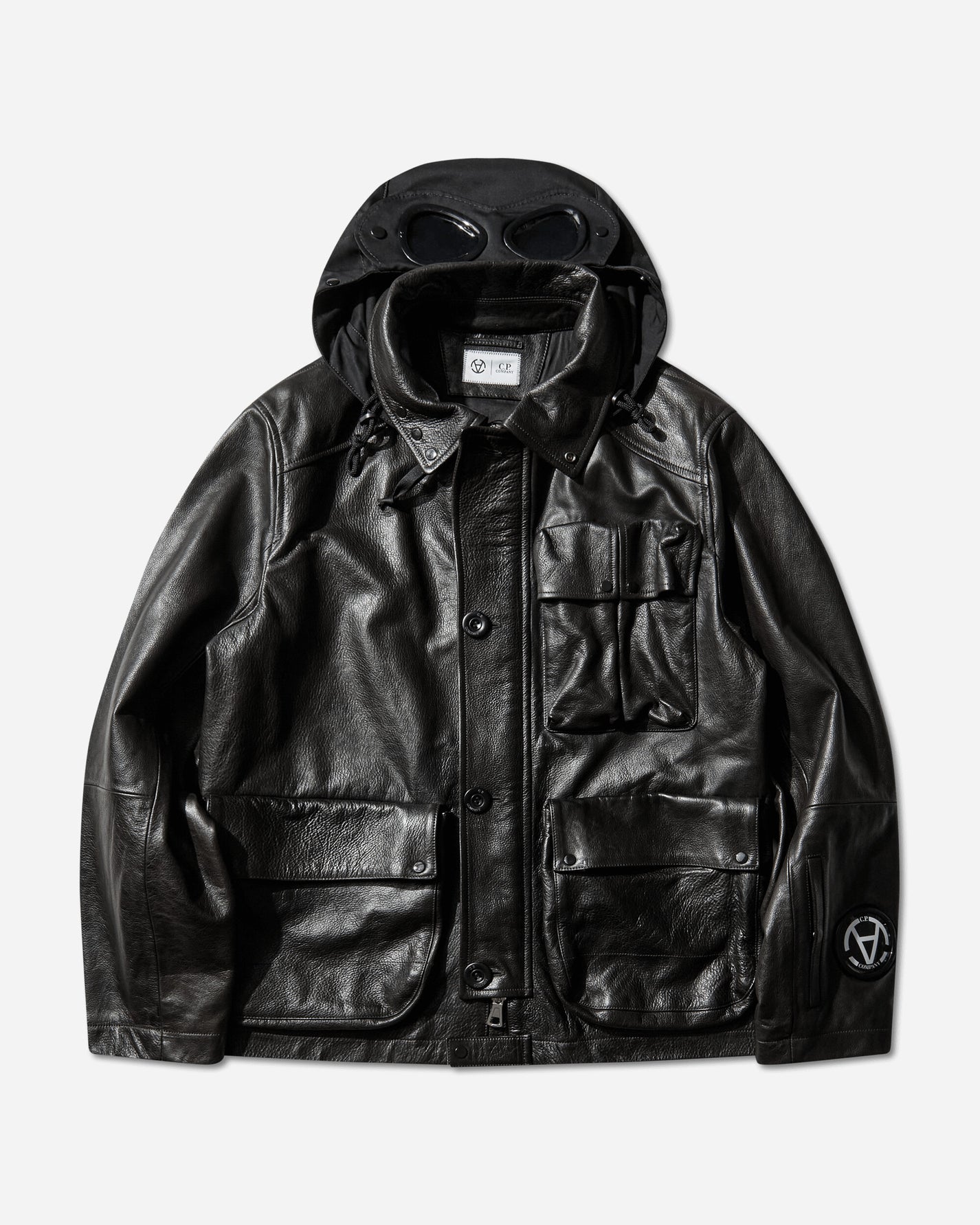 C.P. Company CP Company x Slam Jam Leather Miller Jacket Black Coats and Jackets Leather Jackets 19CSOW700S 001