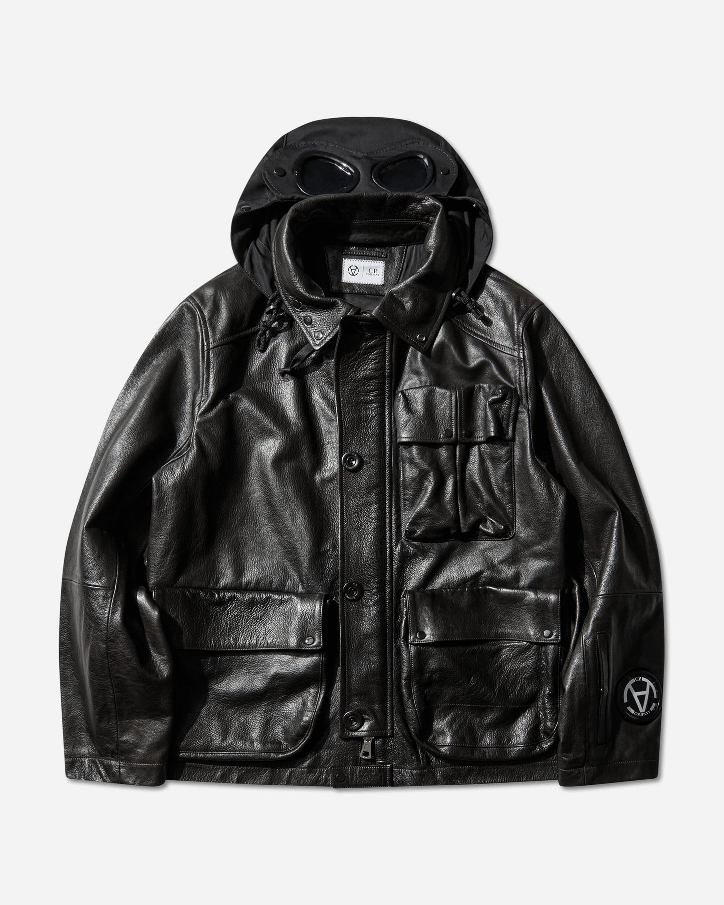 C.P. Company CP Company x Slam Jam Leather Miller Jacket Black Coats and Jackets Leather Jackets 19CSOW700S 001