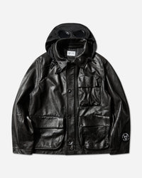 C.P. Company CP Company x Slam Jam Leather Miller Jacket Black Coats and Jackets Leather Jackets 19CSOW700S 001