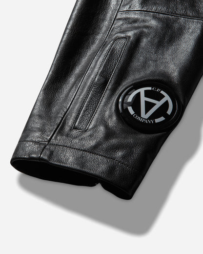 C.P. Company CP Company x Slam Jam Leather Miller Jacket Black Coats and Jackets Leather Jackets 19CSOW700S 001