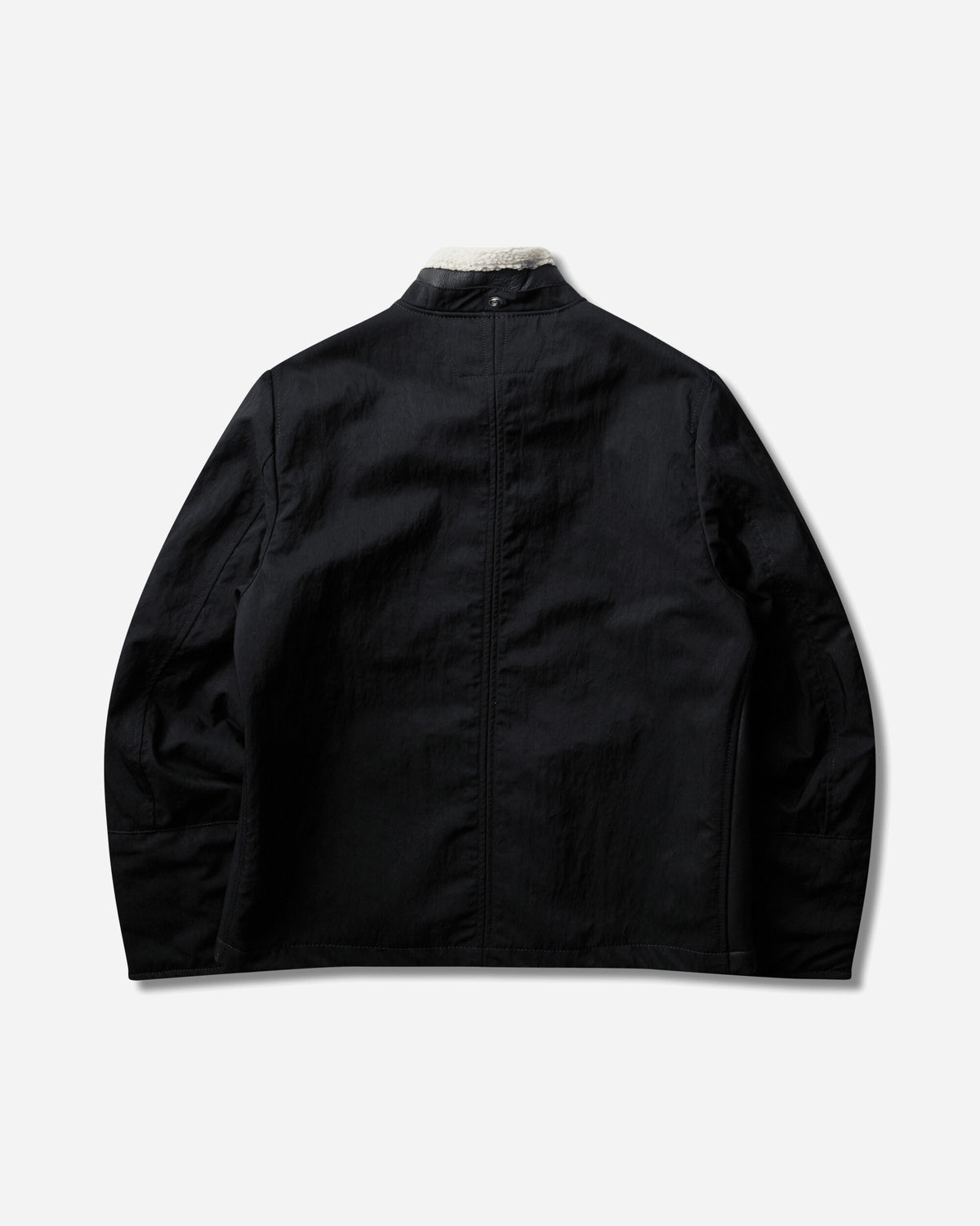 C.P. Company Outerwear Medium Jacket In Montone Curly Leather Black Coats and Jackets Leather Jackets 21CMOW303A-006249L 999
