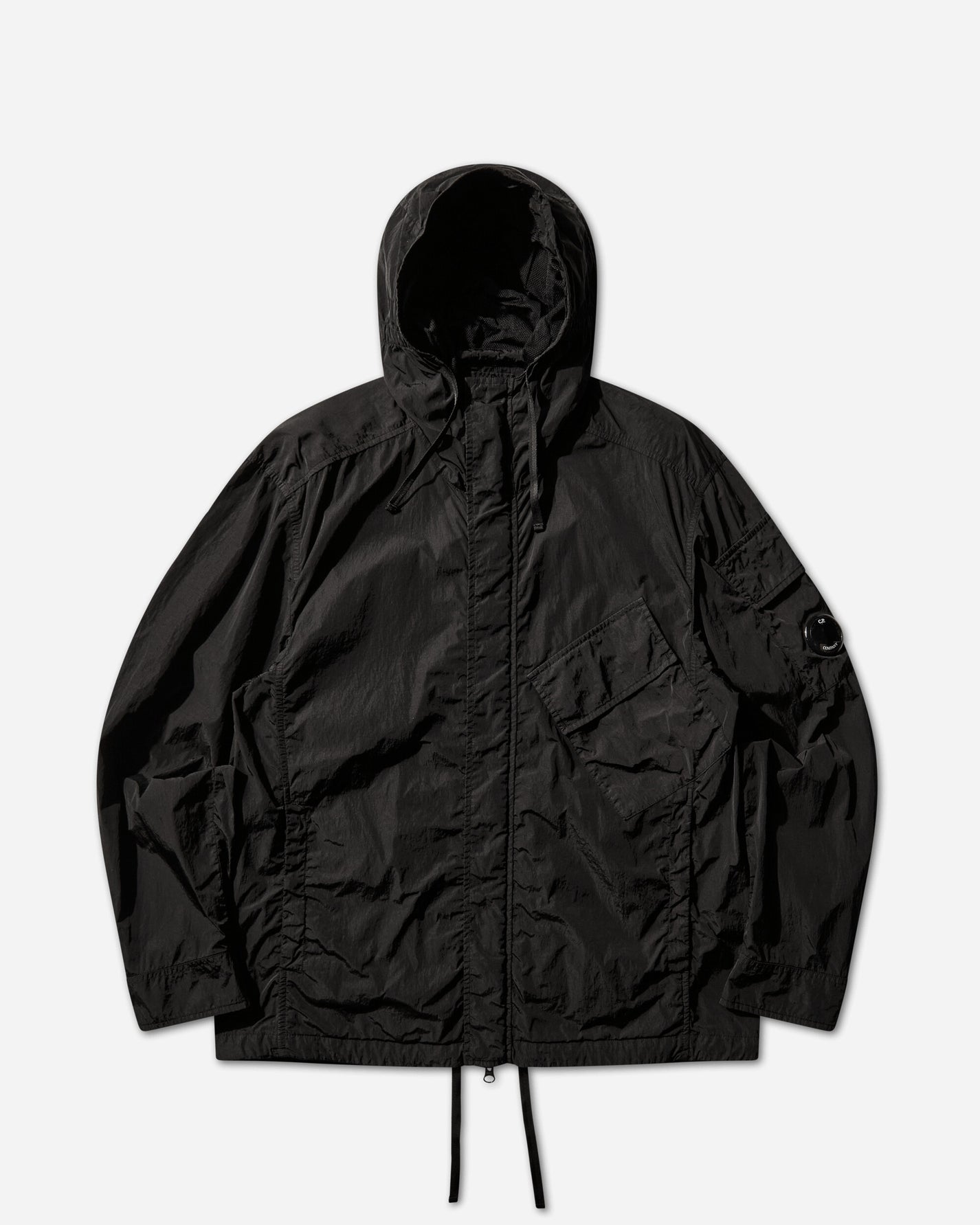 C.P. Company Chrome-R Hooded Lens Overshirt Black Shirts Overshirt 20CMOS058A-005904G 999