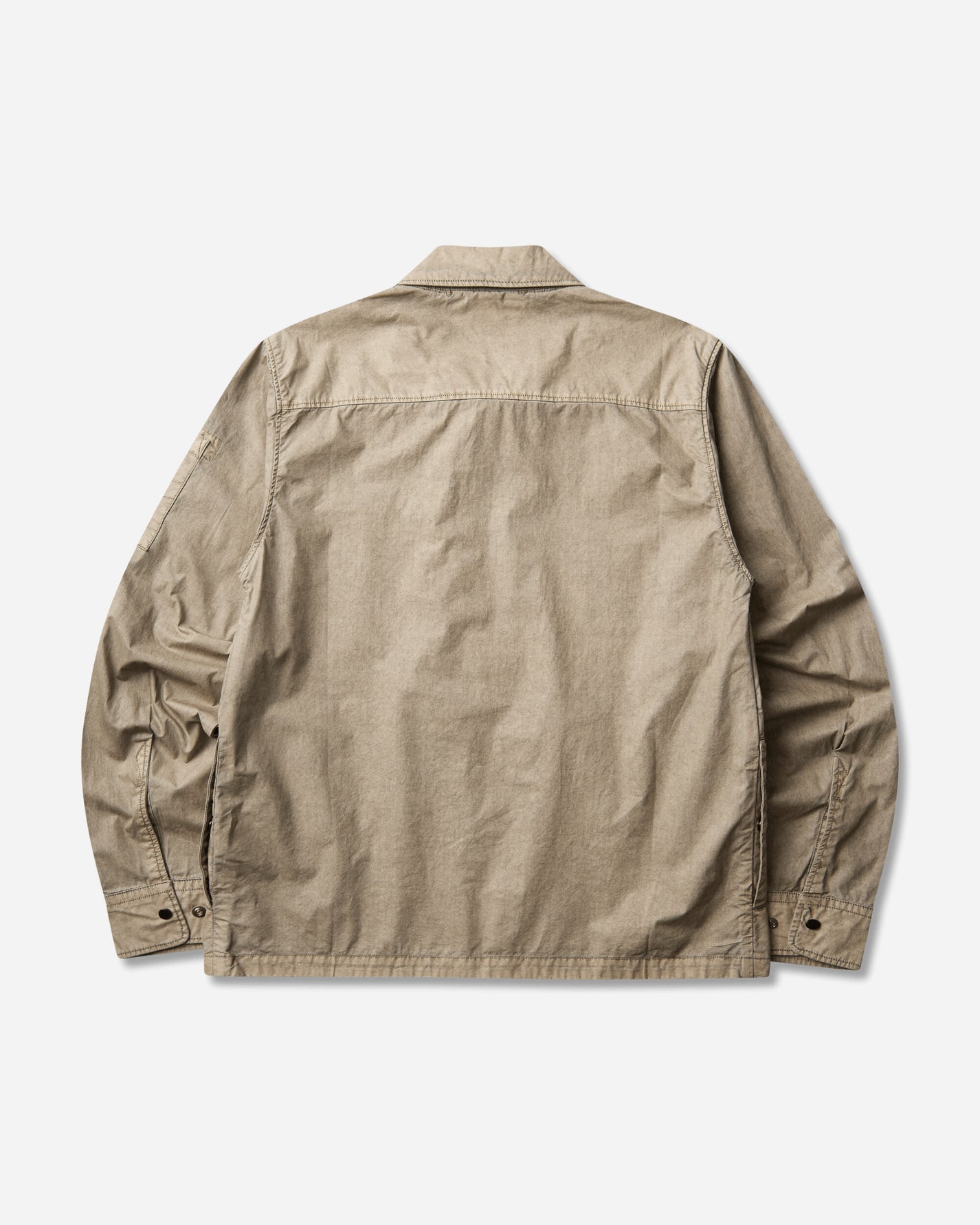 C.P. Company Cotton Plain Face Resined Zipped Lens Overshirt FALLEN ROCK Shirts Overshirt 21CMOS264A-110795G 356