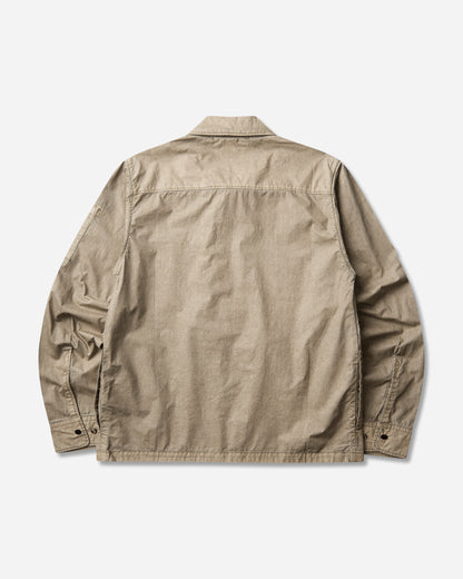 C.P. Company Cotton Plain Face Resined Zipped Lens Overshirt FALLEN ROCK Shirts Overshirt 21CMOS264A-110795G 356