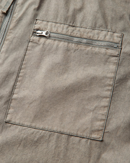 C.P. Company Cotton Plain Face Resined Zipped Lens Overshirt FALLEN ROCK Shirts Overshirt 21CMOS264A-110795G 356