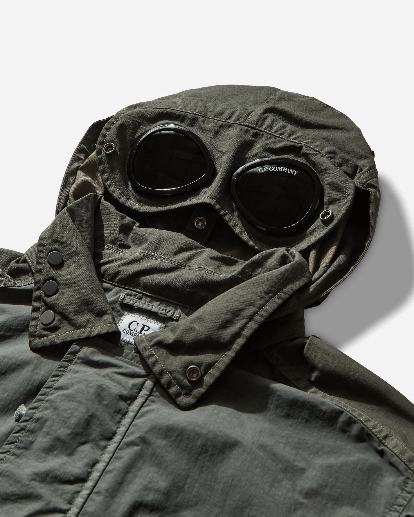 C.P. Company Flatt Nylon Mixed Goggle Overshirt Laurel Wreath Shirts Overshirt 20CMOS017A-005991G 668