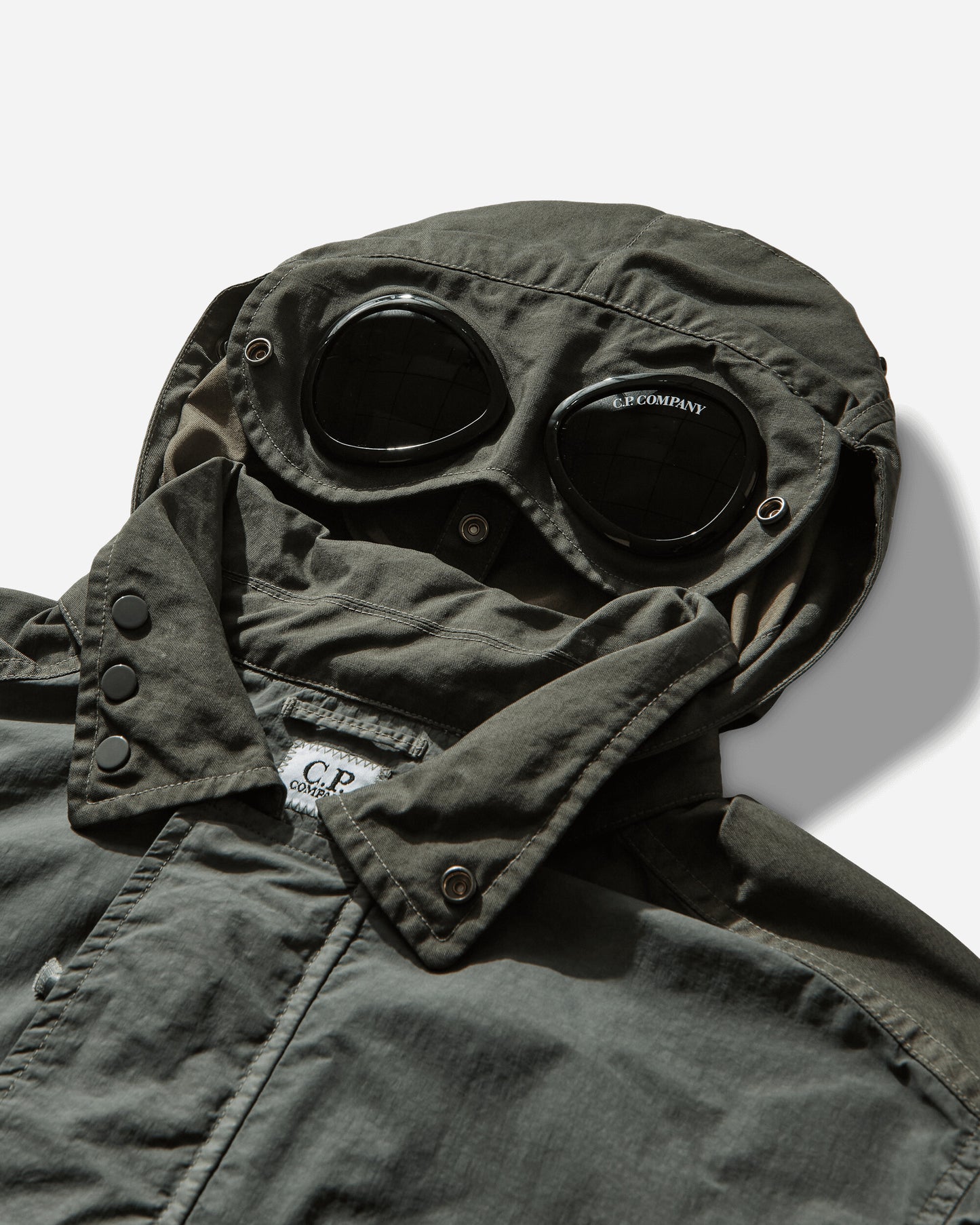 C.P. Company Flatt Nylon Mixed Goggle Overshirt Laurel Wreath Shirts Overshirt 20CMOS017A-005991G 668