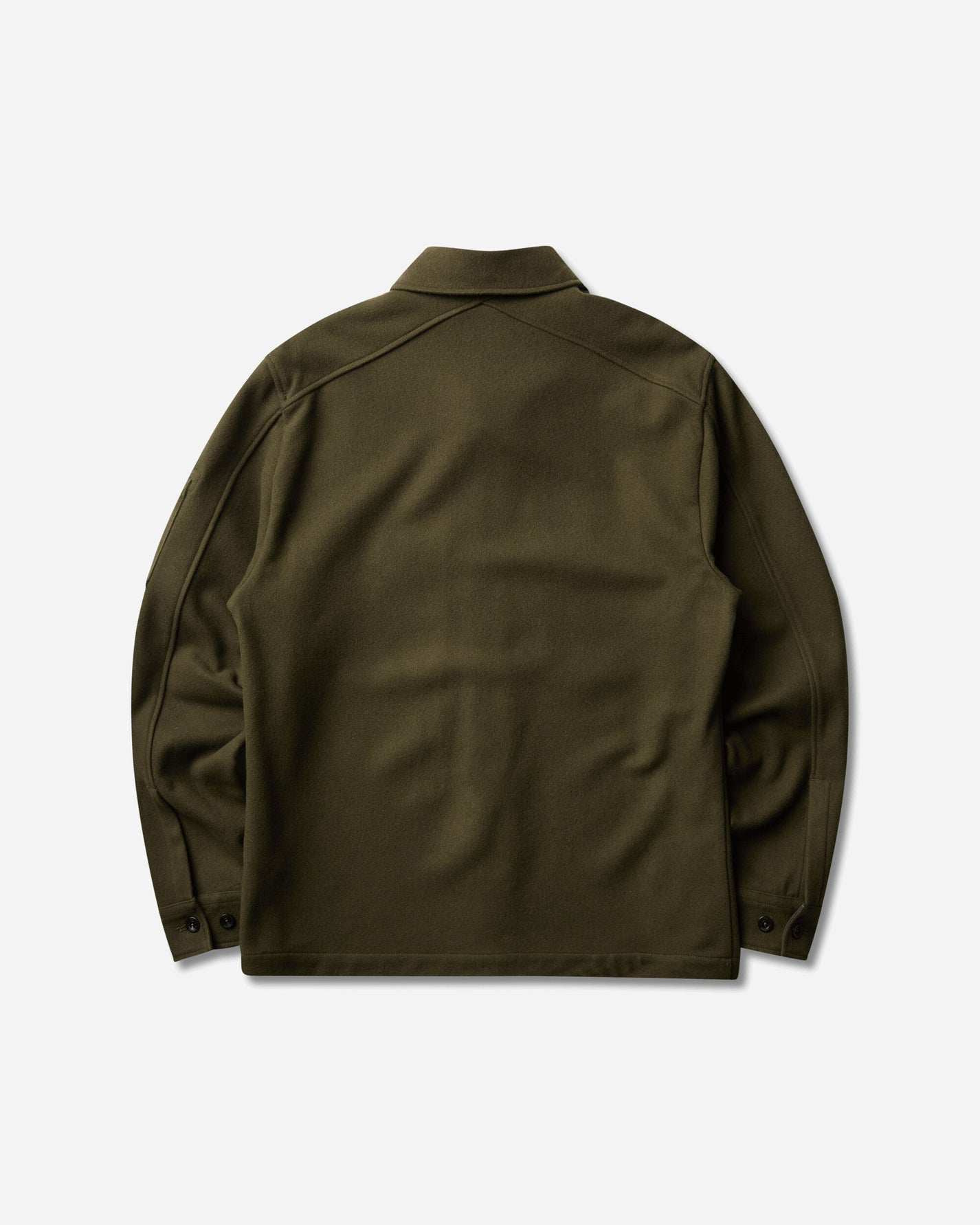 C.P. Company Overshirt In Felted Wool Ivy Green Shirts Overshirt 21CMOS261A-110804A 683