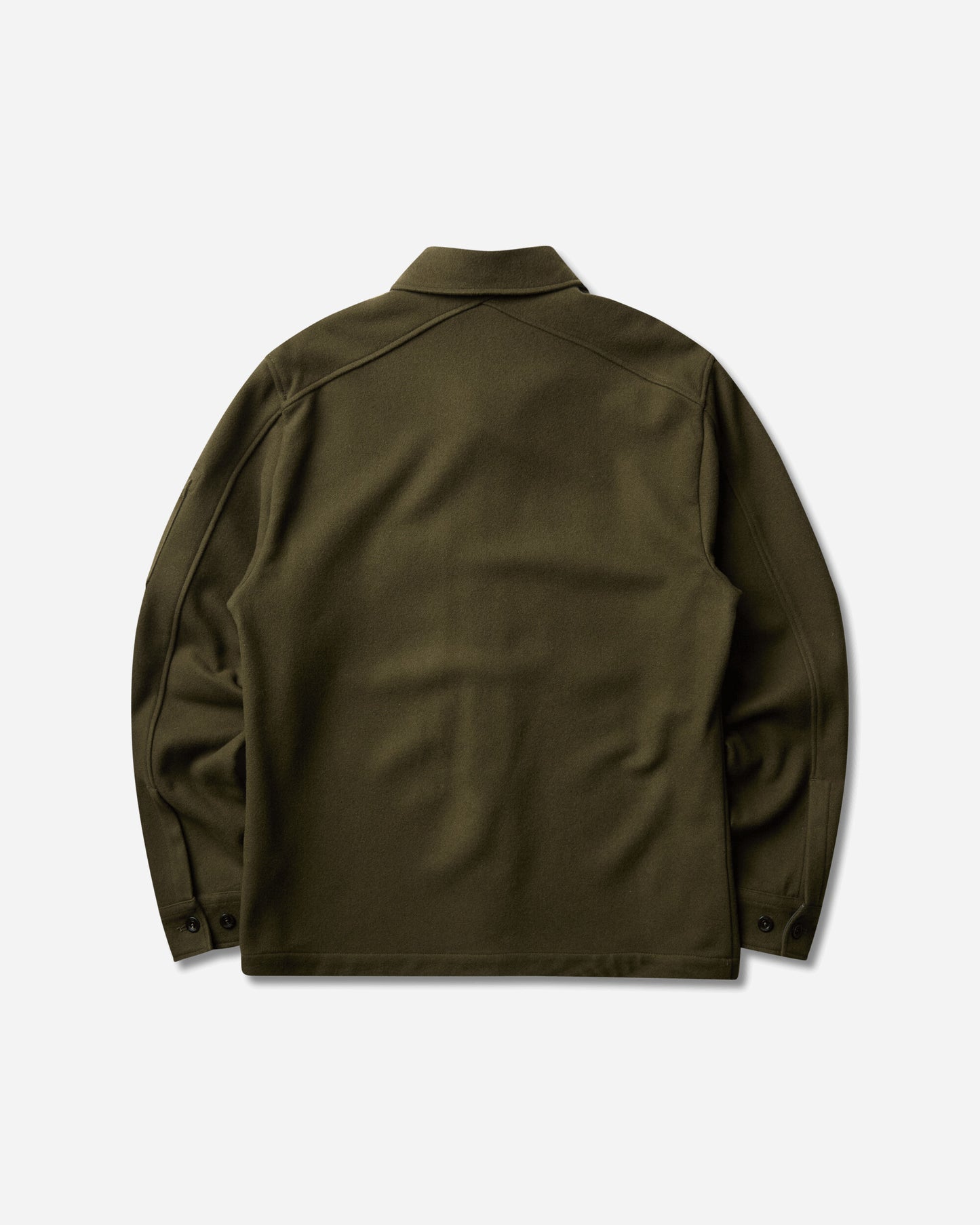 C.P. Company Overshirt In Felted Wool Ivy Green Shirts Overshirt 21CMOS261A-110804A 683