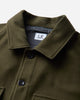 C.P. Company Overshirt In Felted Wool Ivy Green Shirts Overshirt 21CMOS261A-110804A 683