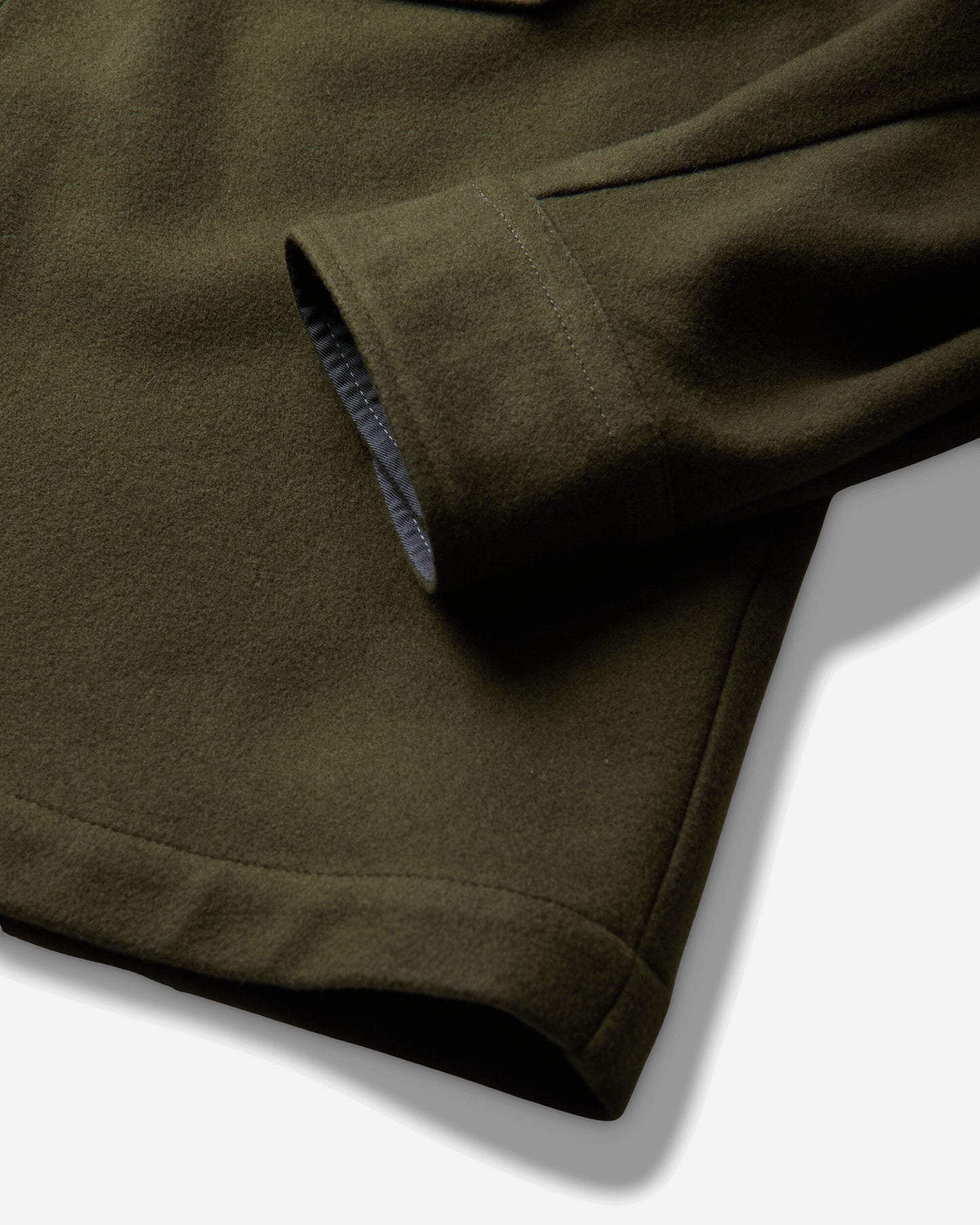 C.P. Company Overshirt In Felted Wool Ivy Green Shirts Overshirt 21CMOS261A-110804A 683