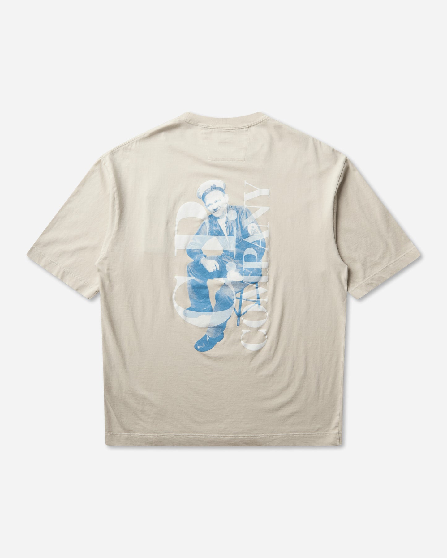 C.P. Company 30/1 Jersey Short Sleeve British Sailor T-Shirt SILVER BIRCH T-Shirts Shortsleeve 21CMTS209A-110579W 120