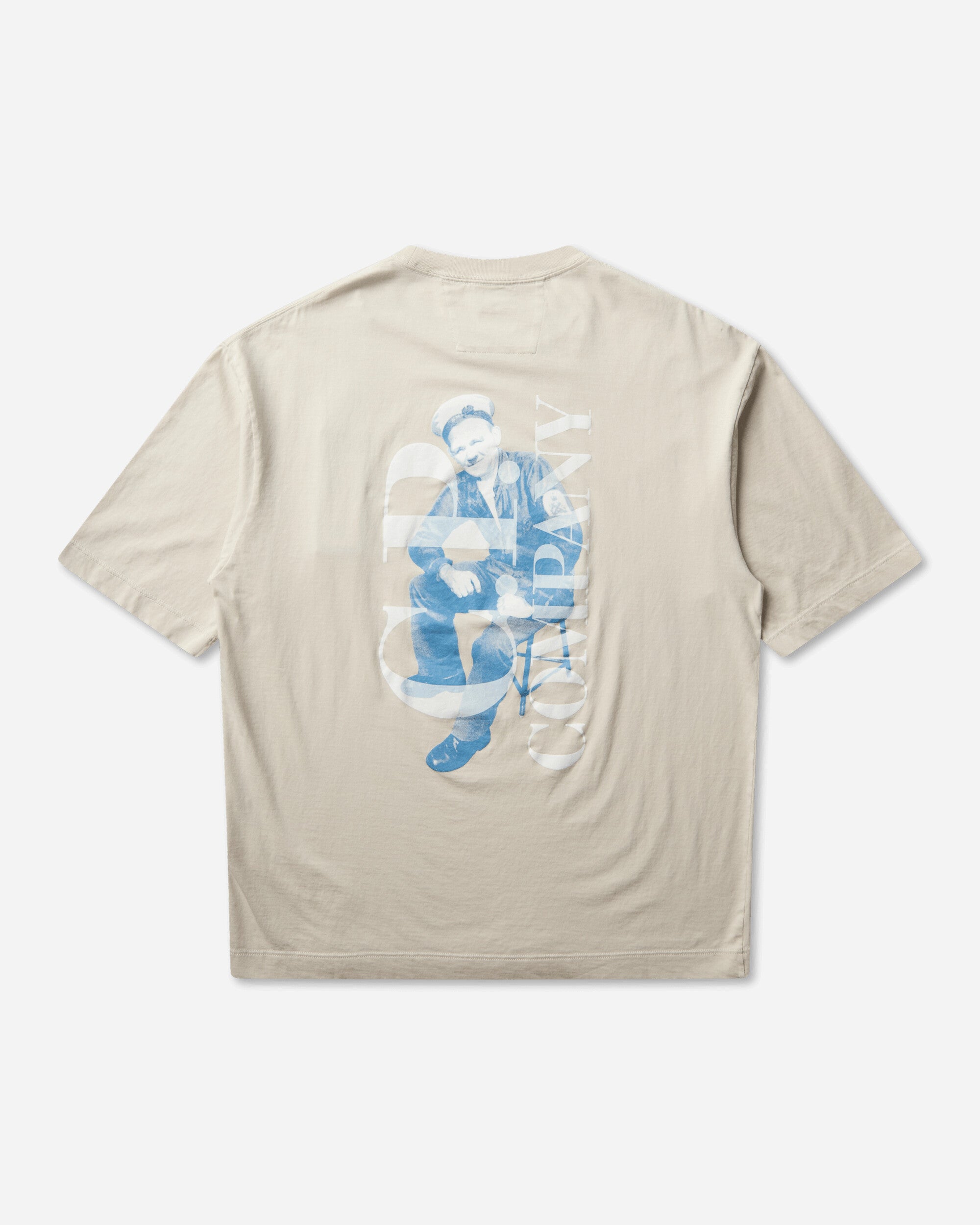 C.P. Company 30/1 Jersey Short Sleeve British Sailor T-Shirt SILVER BIRCH T-Shirts Shortsleeve 21CMTS209A-110579W 120