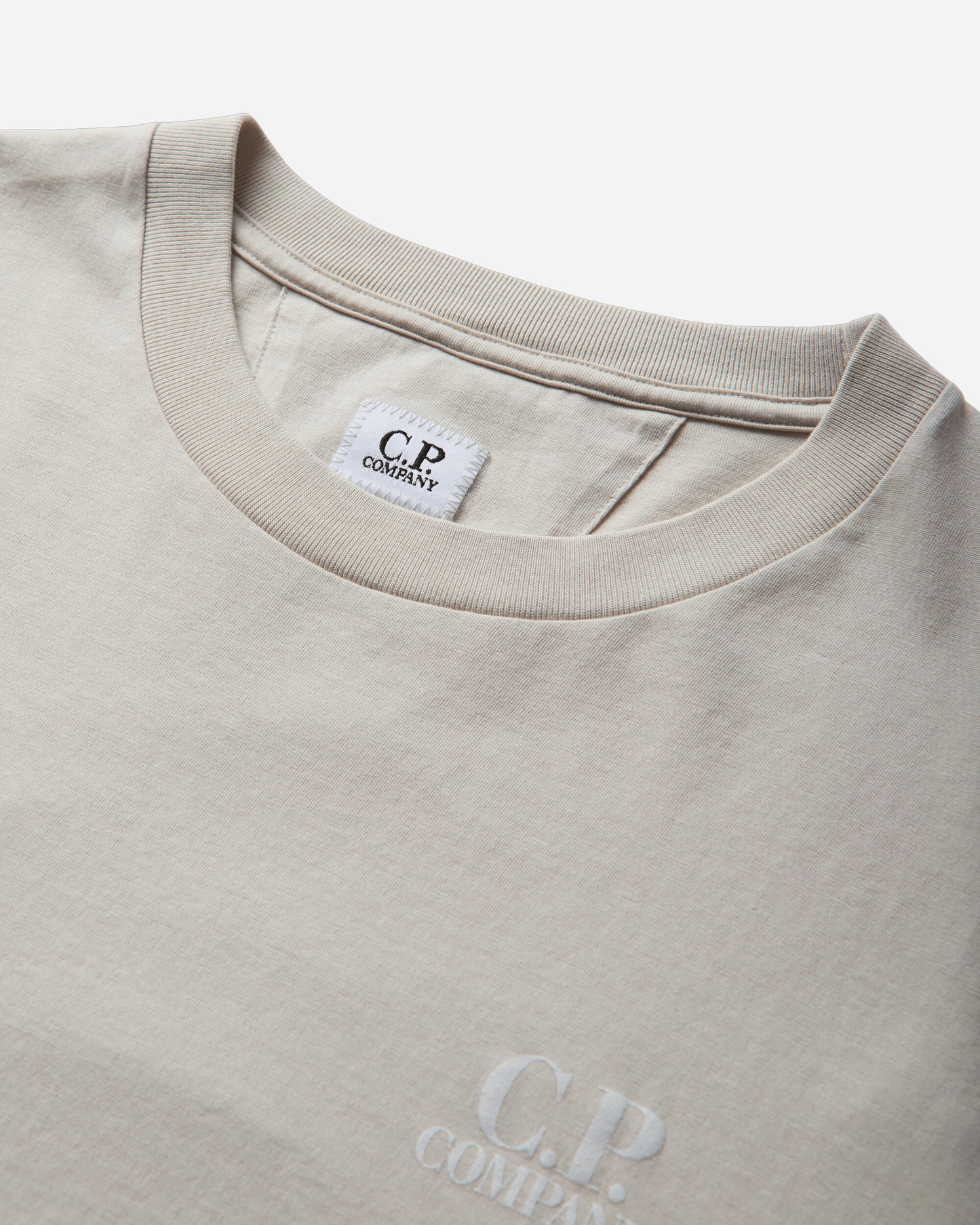 C.P. Company 30/1 Jersey Short Sleeve British Sailor T-Shirt SILVER BIRCH T-Shirts Shortsleeve 21CMTS209A-110579W 120