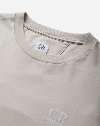 C.P. Company 30/1 Jersey Short Sleeve British Sailor T-Shirt SILVER BIRCH T-Shirts Shortsleeve 21CMTS209A-110579W 120