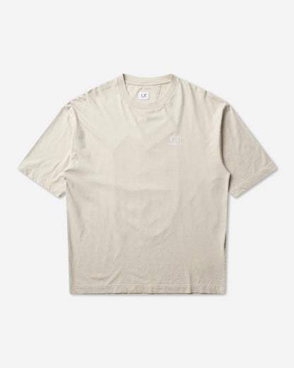 C.P. Company 30/1 Jersey Short Sleeve British Sailor T-Shirt SILVER BIRCH T-Shirts Shortsleeve 21CMTS209A-110579W 120