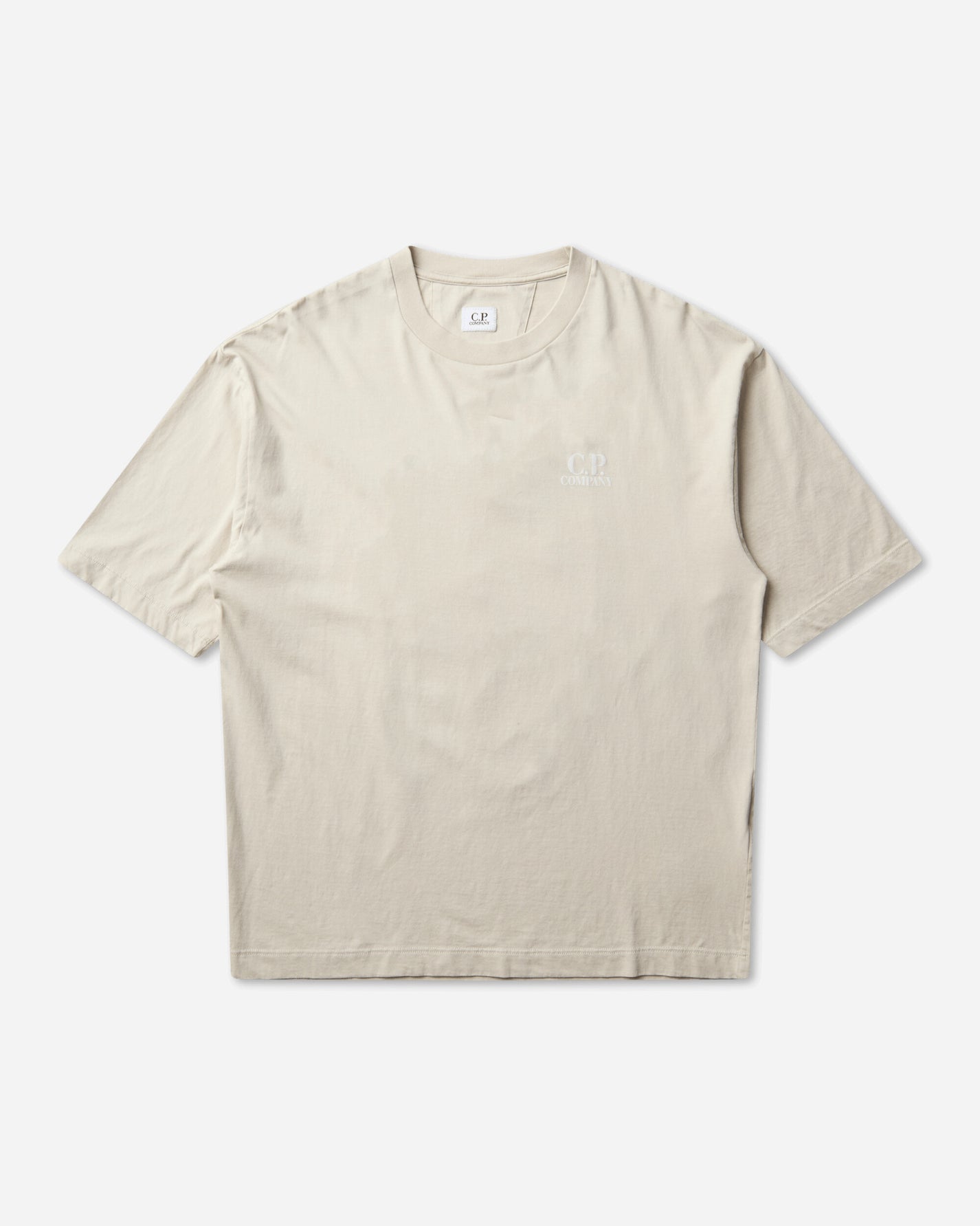 C.P. Company 30/1 Jersey Short Sleeve British Sailor T-Shirt SILVER BIRCH T-Shirts Shortsleeve 21CMTS209A-110579W 120