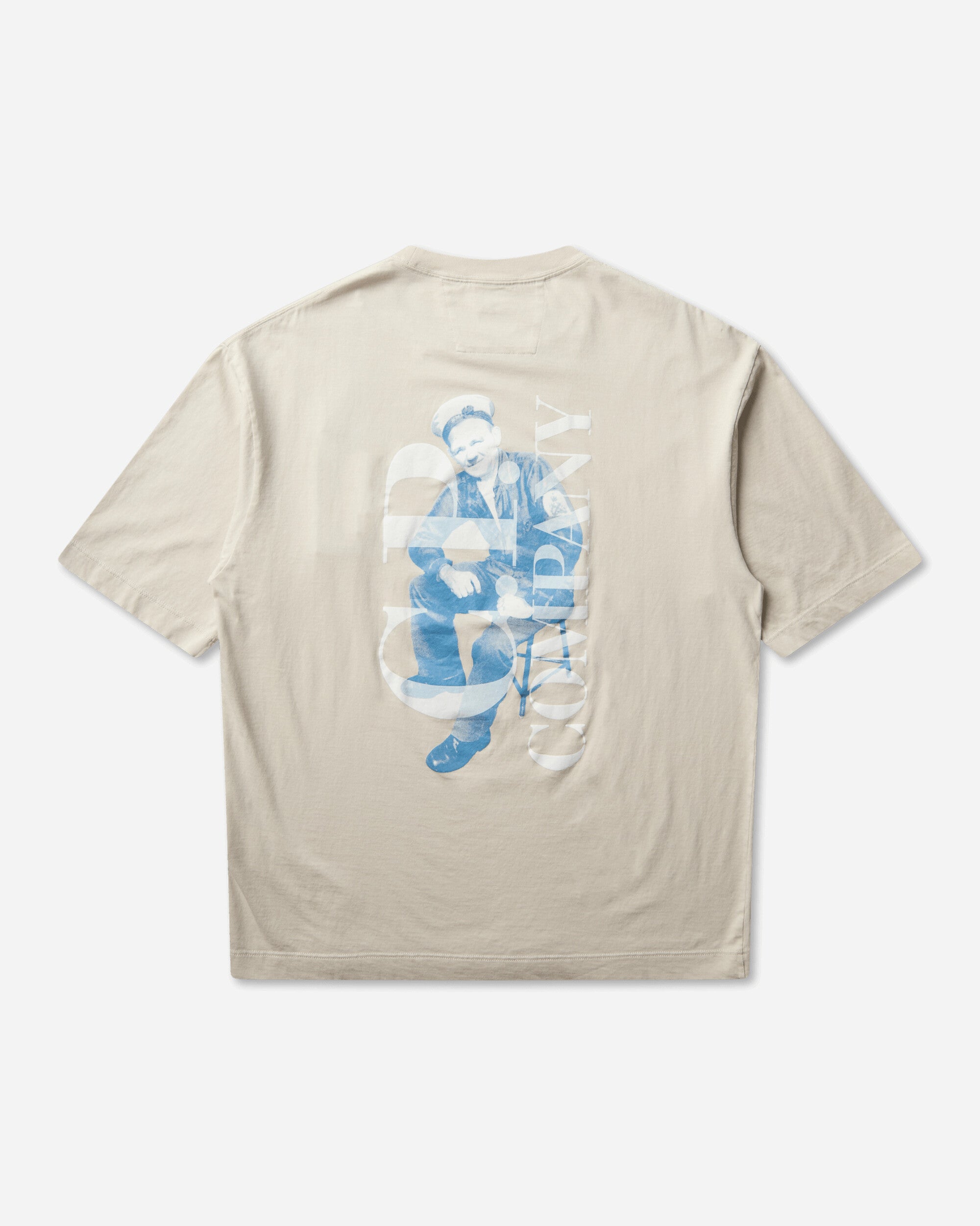 C.P. Company 30/1 Jersey Short Sleeve British Sailor T-Shirt SILVER BIRCH T-Shirts Shortsleeve 21CMTS209A-110579W 120