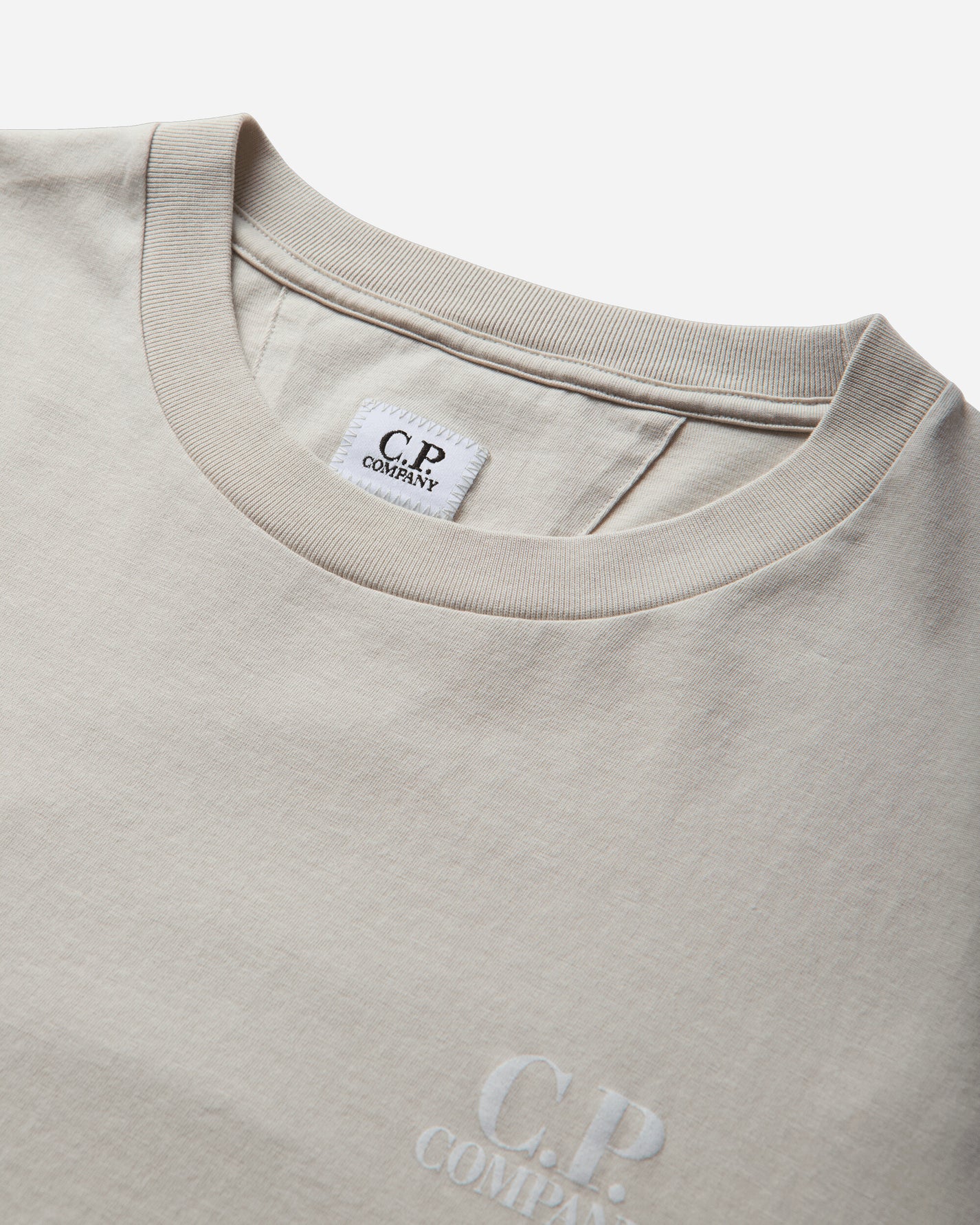C.P. Company 30/1 Jersey Short Sleeve British Sailor T-Shirt SILVER BIRCH T-Shirts Shortsleeve 21CMTS209A-110579W 120