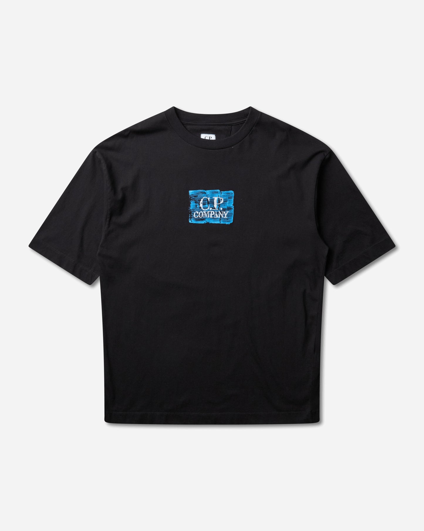 C.P. Company 30/1 Jersey Short Sleeve Chest-Back Logo T-Shirt BLACK T-Shirts Shortsleeve 21CMTS180A-110579W 999