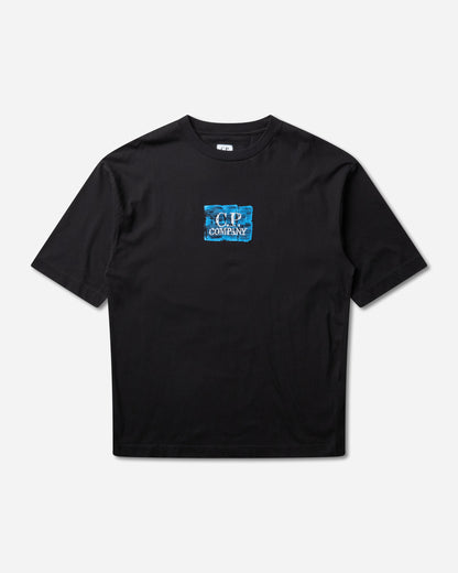 C.P. Company 30/1 Jersey Short Sleeve Chest-Back Logo T-Shirt BLACK T-Shirts Shortsleeve 21CMTS180A-110579W 999